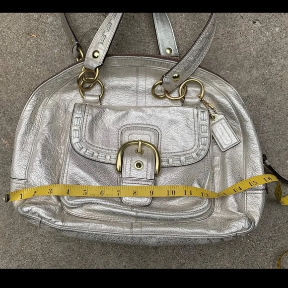 Coach Metallic Large Shoulder Tote Bag Purse with dust bag - Picture 4 of 8